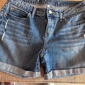 Size 4 Rugged Denim Blue Women's Boyfriend Shorts